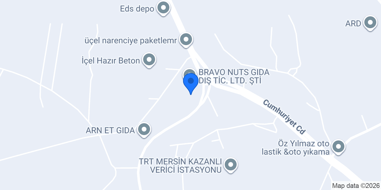 MERSİN A TİPİ ANTREPO BRAVO NUTS konumu