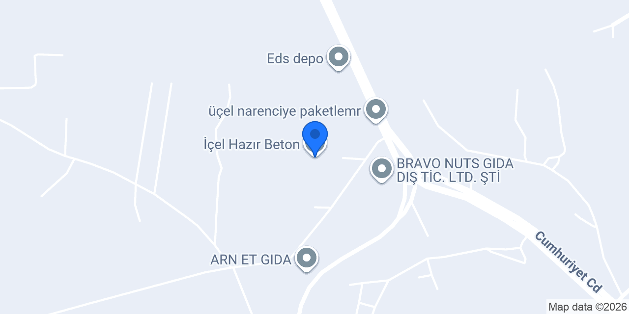 İçel Hazır Beton konumu
