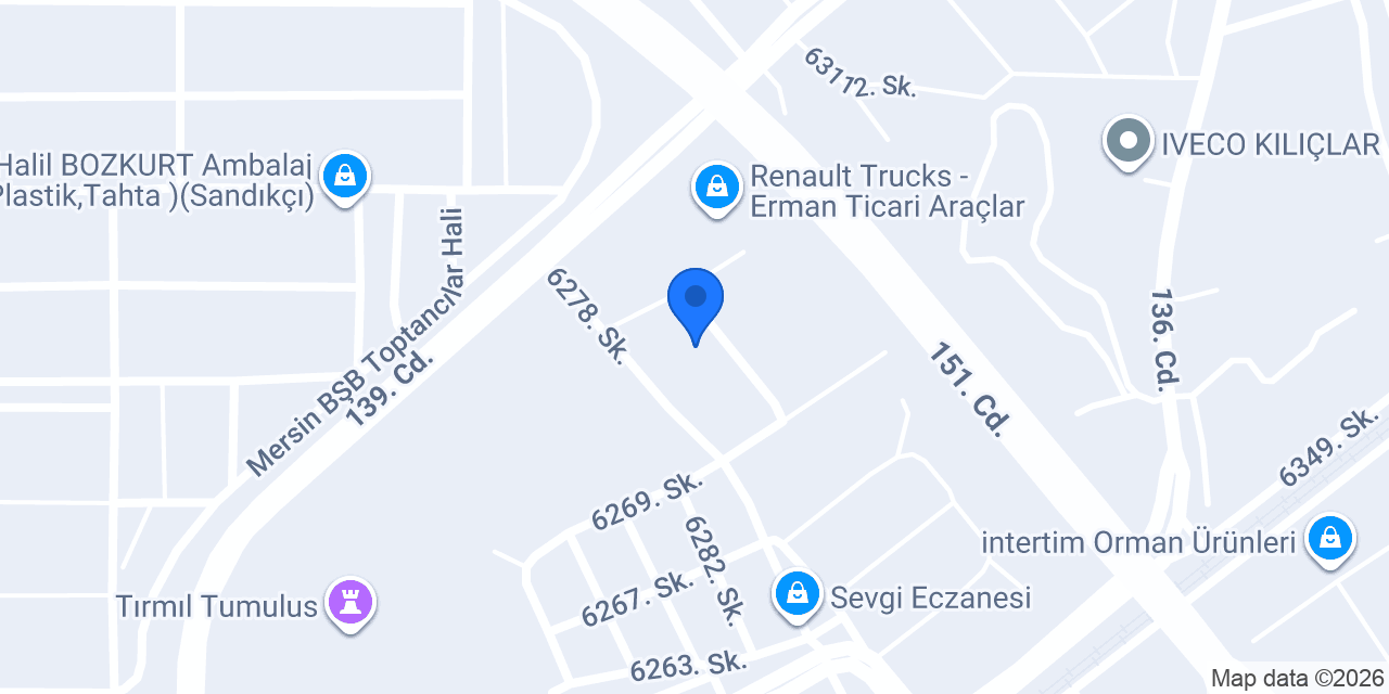 Erman ADR Muayene Merkezi - Mersin konumu