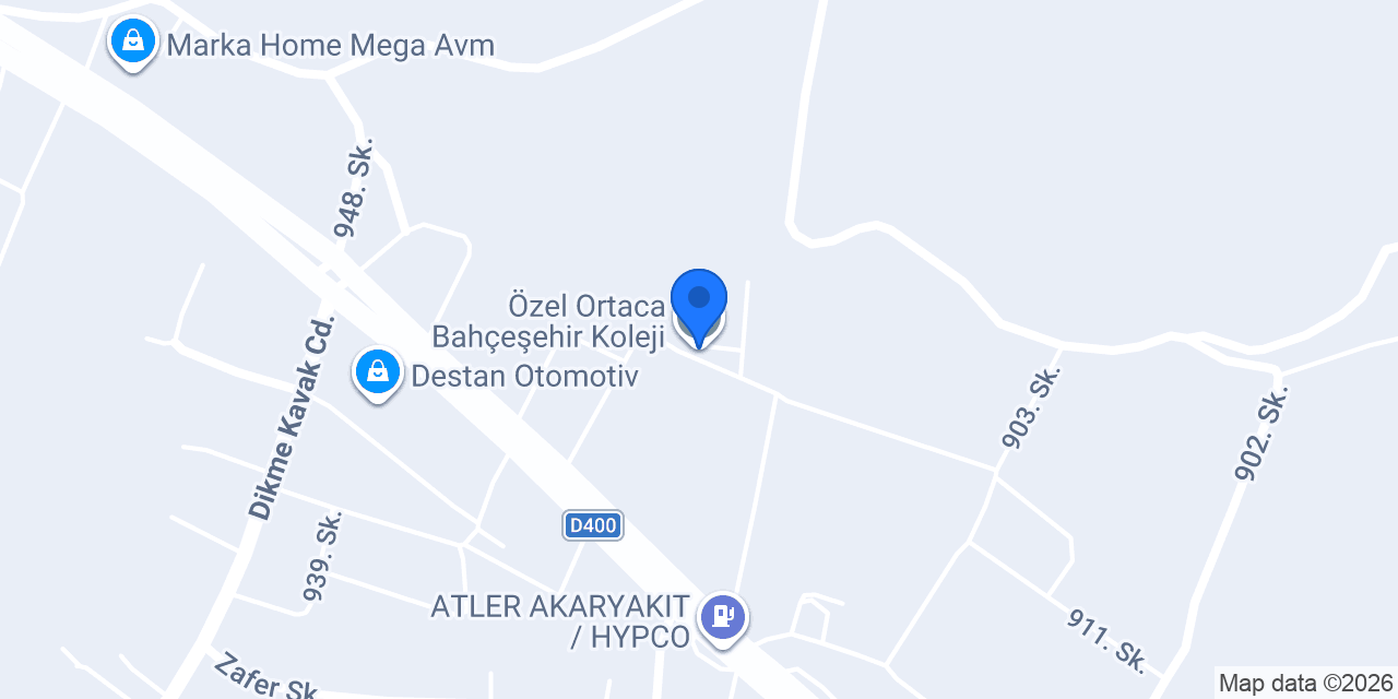 Özel Ortaca Bahçeşehir Koleji konumu