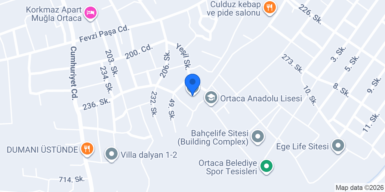 Ortaca Anadolu İmam Hatip Lisesi konumu