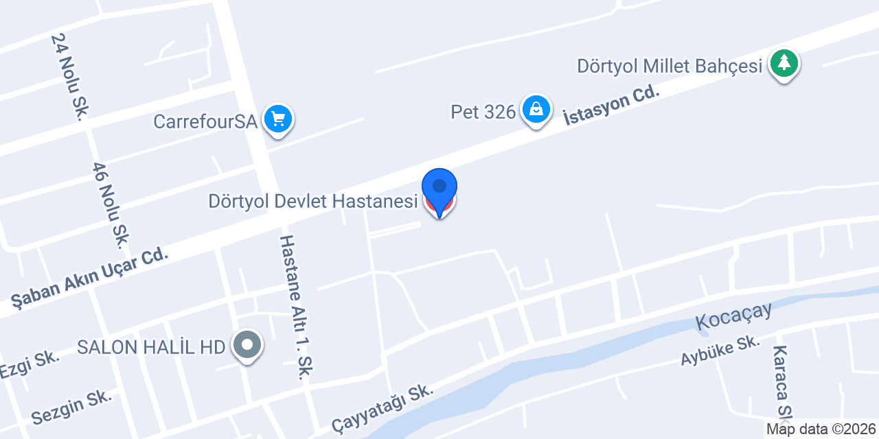 Dörtyol Devlet Hastanesi konumu