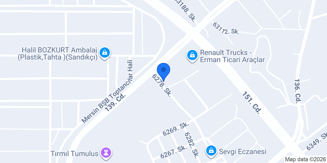 شركة اسطنبول التجارية AAD istanbul (فرع مرسين) konumu