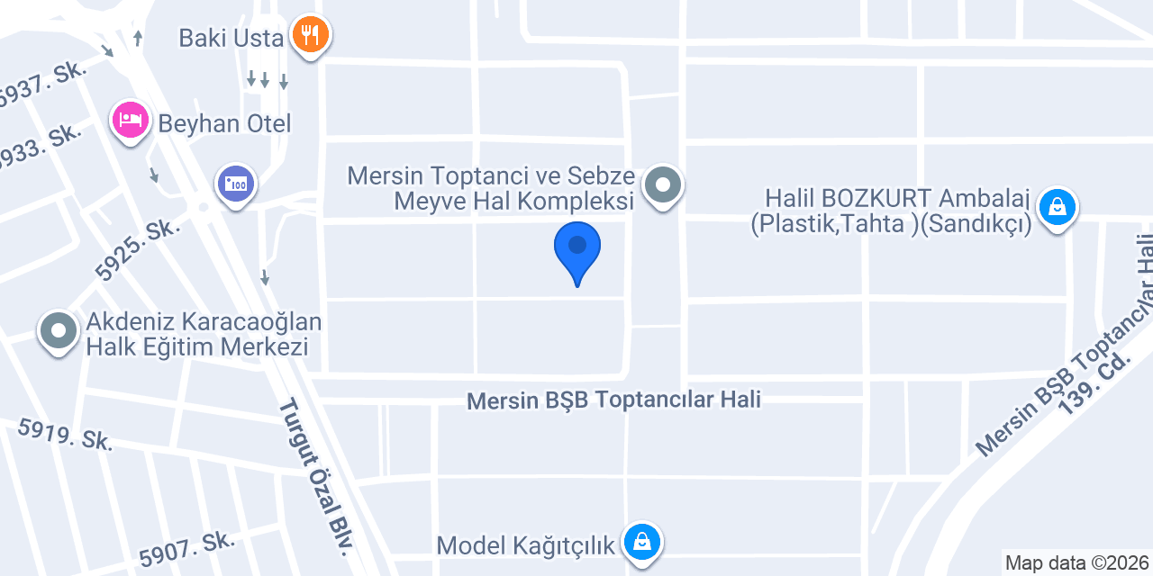 Ankara Ticaret MERSİN konumu