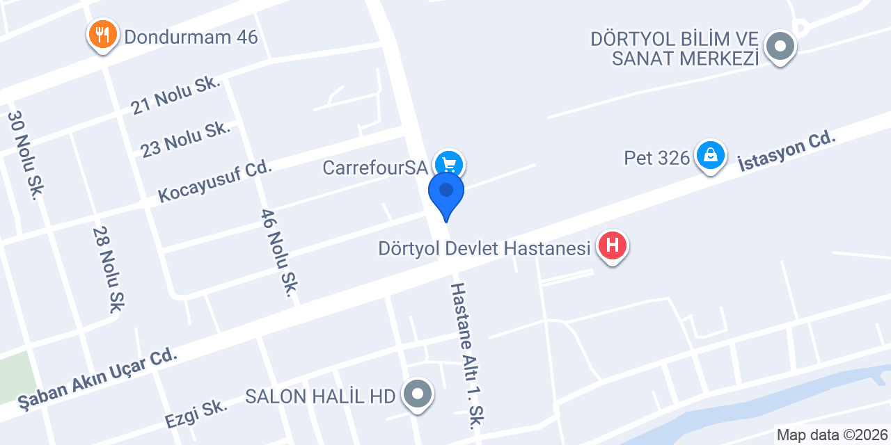 Dörtyol İşitme Cihazları konumu