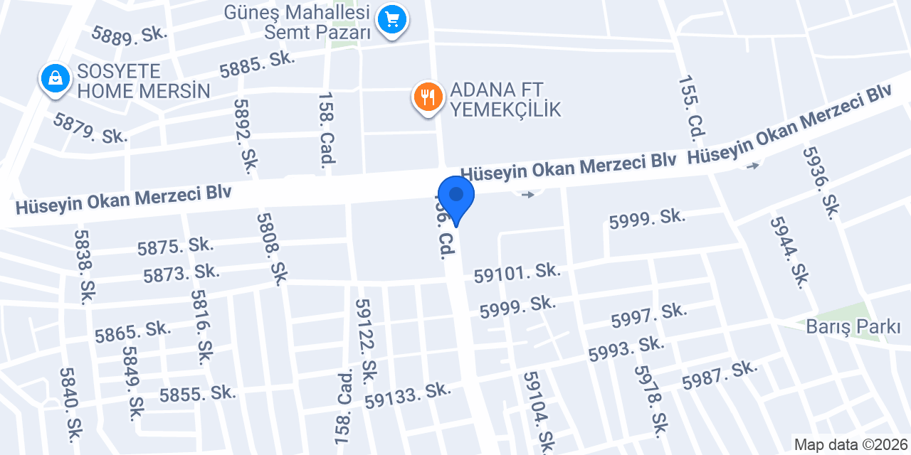 Mersin Cam Sistemleri konumu