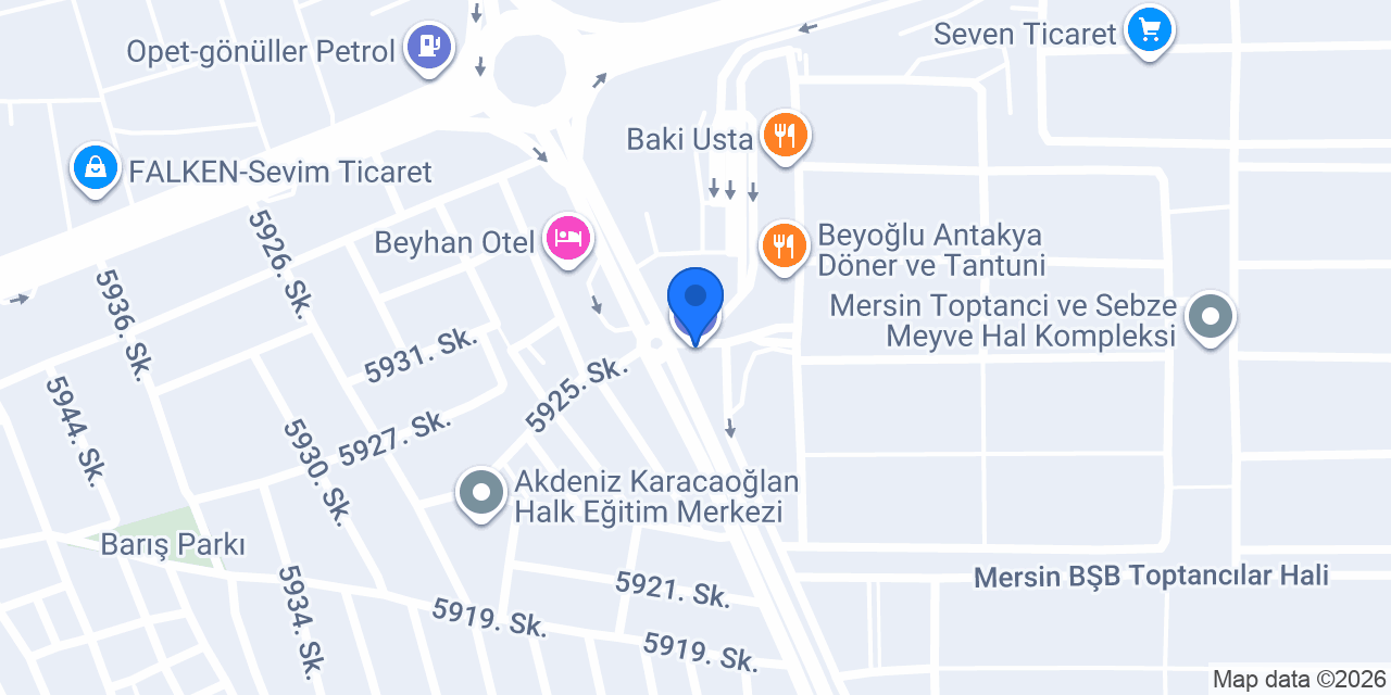 DenizBank Mersin Hal Şubesi konumu