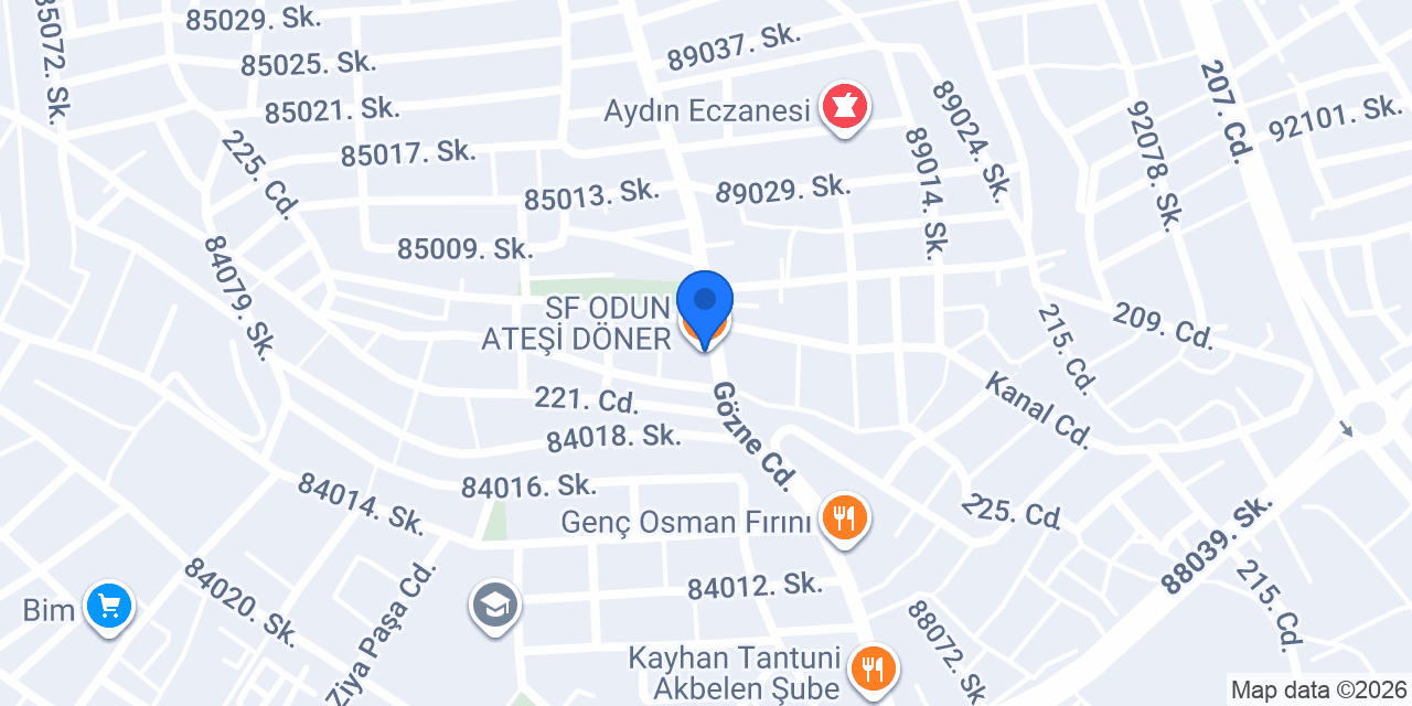 Aslan pisirim firini konumu