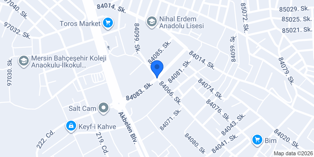 Özel Mersin Şeker Ağacı Anaokulu konumu