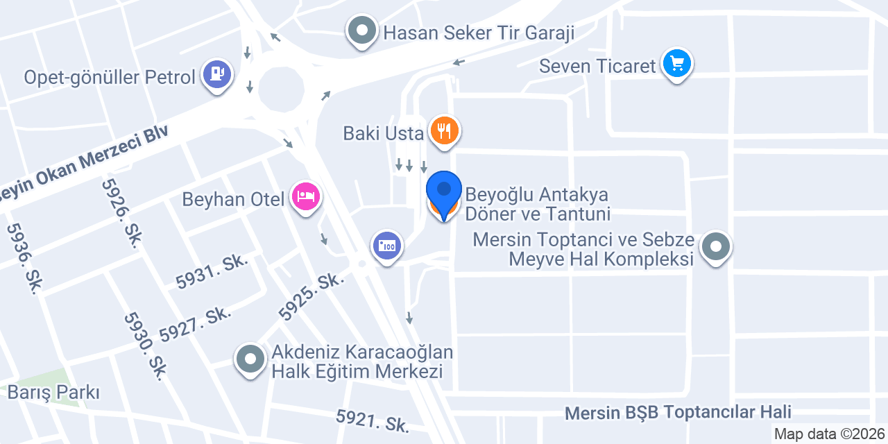 Beyoğlu Antakya Döner ve Tantuni konumu