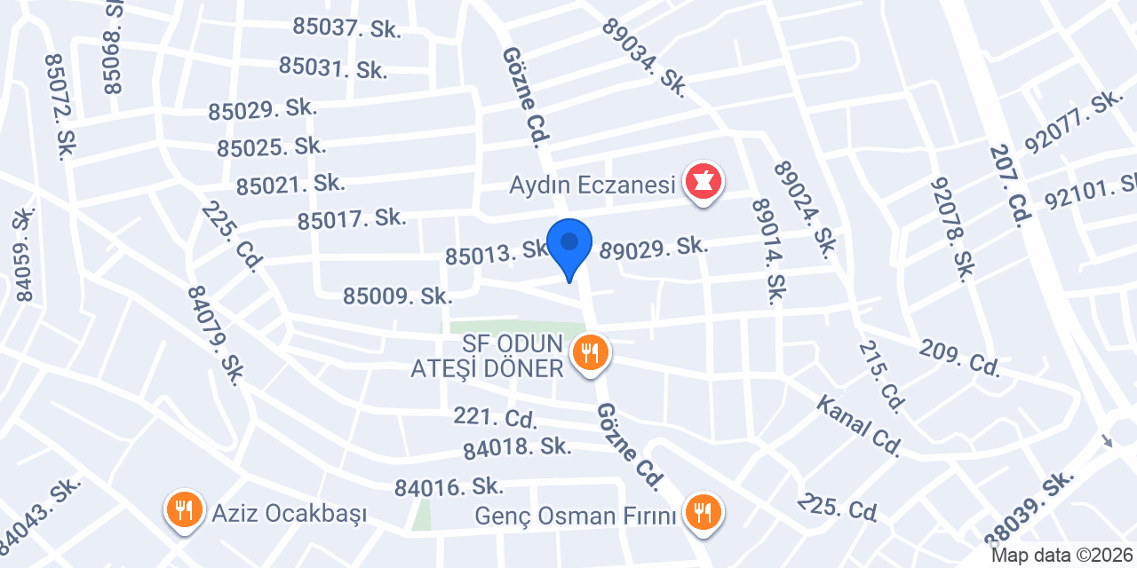 Mersin Özcan Elektrik konumu