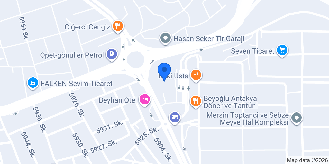 Akdeniz İlçe Emniyet Müdürlüğü konumu