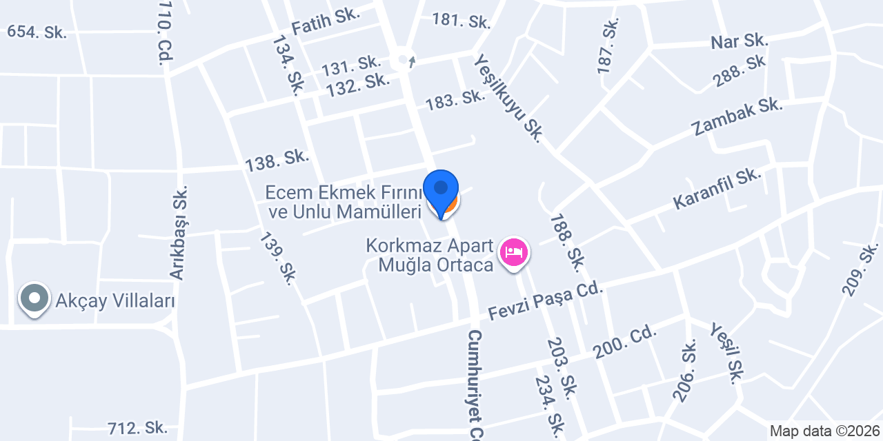 Ecem Ekmek Fırını ve Unlu Mamülleri konumu