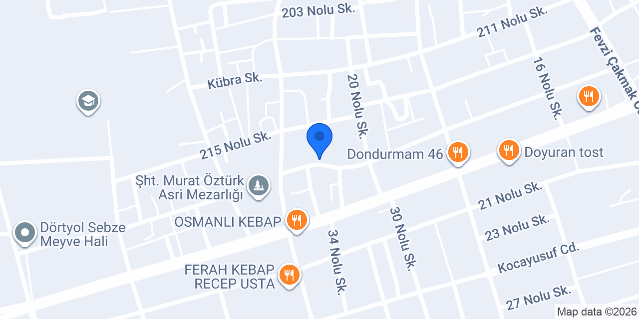DÖRTYOL BUHARLI KOLTUK YIKAMA konumu