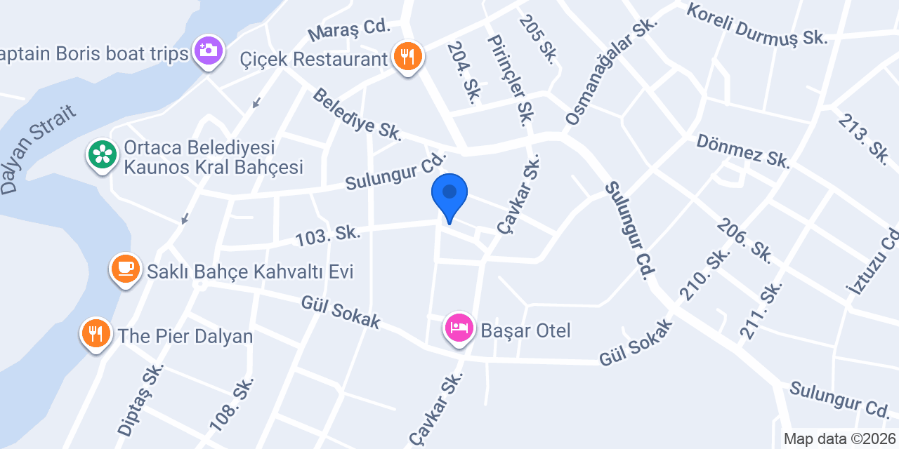 Dalyan Grand Apart konumu