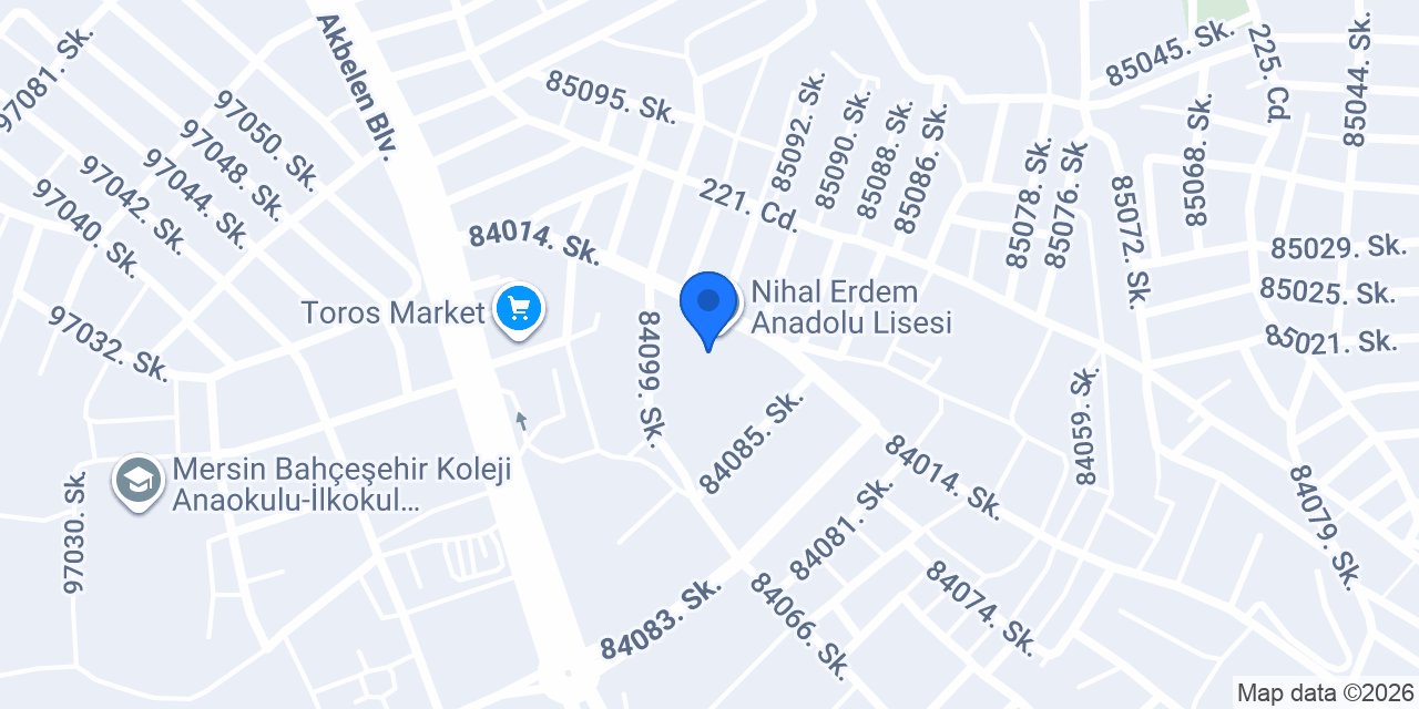 Nihal Erdem Anadolu Lisesi konumu