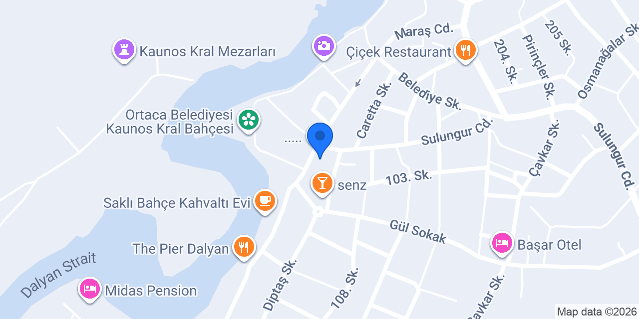Tekin Usta Dondurma Dalyan konumu