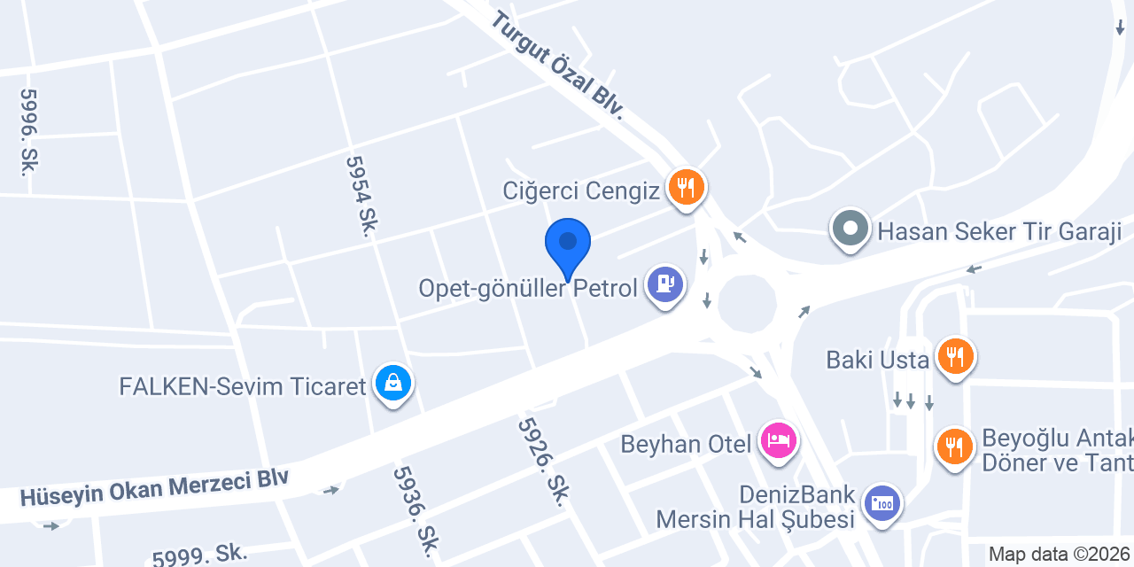 DENİZHAN OTO LASTİK YOL YARDIM konumu