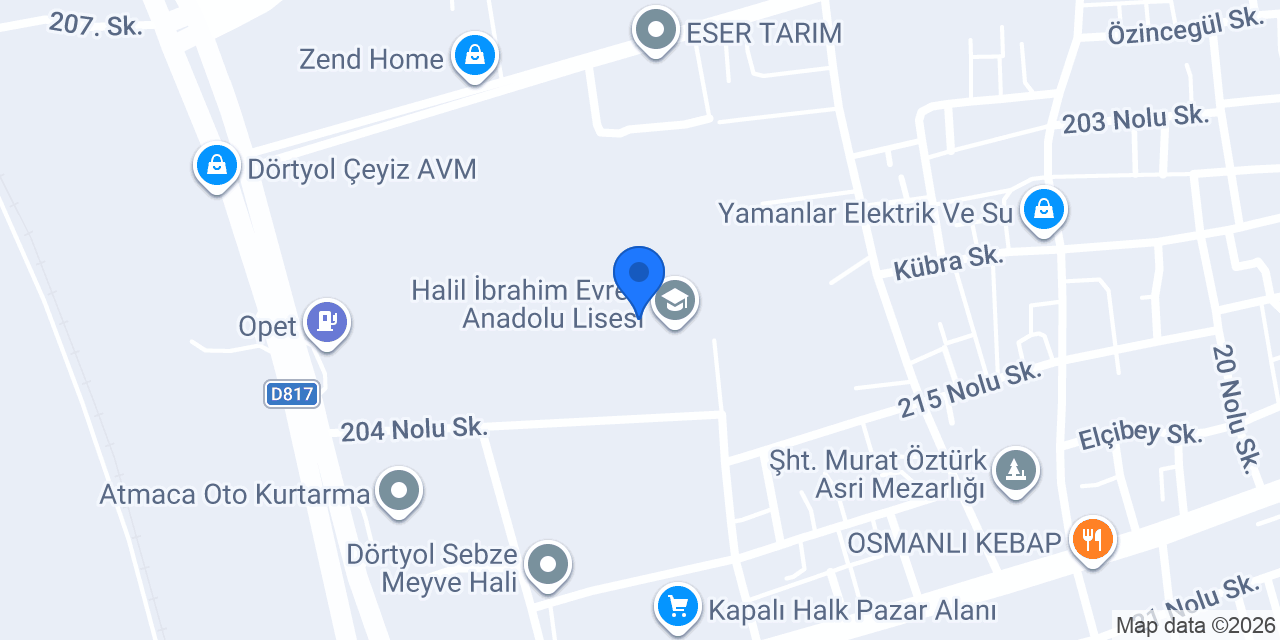 Alişeroğlu Akdeniz petrol A.Ş konumu