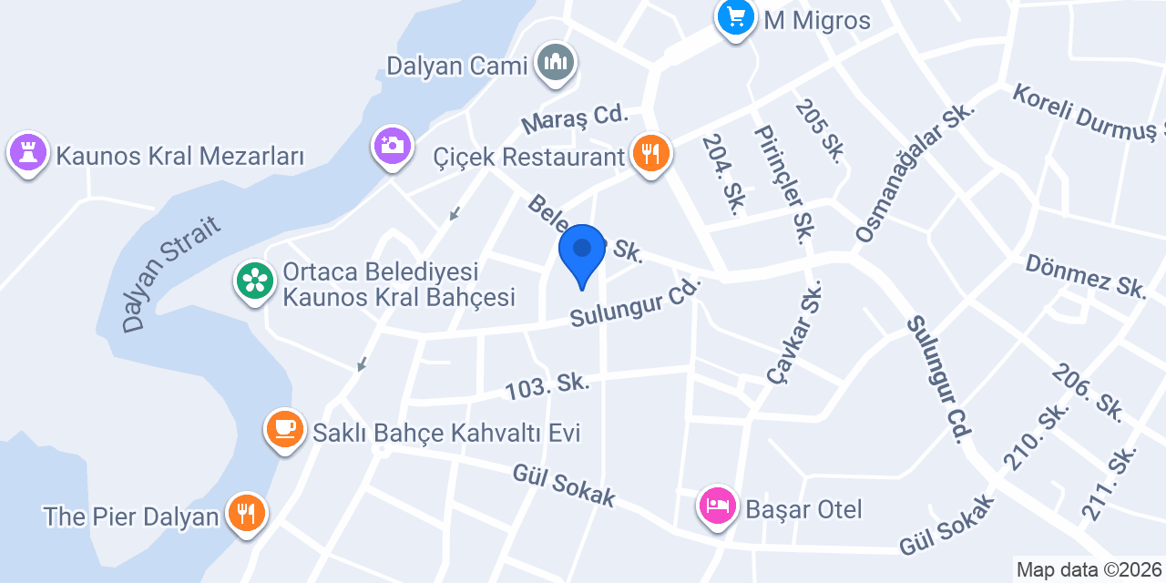 Legend of Dalyan otel konumu