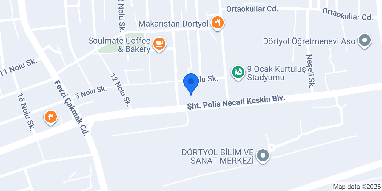 Dörtyol İlçe Milli Eğitim Müdürlüğü konumu