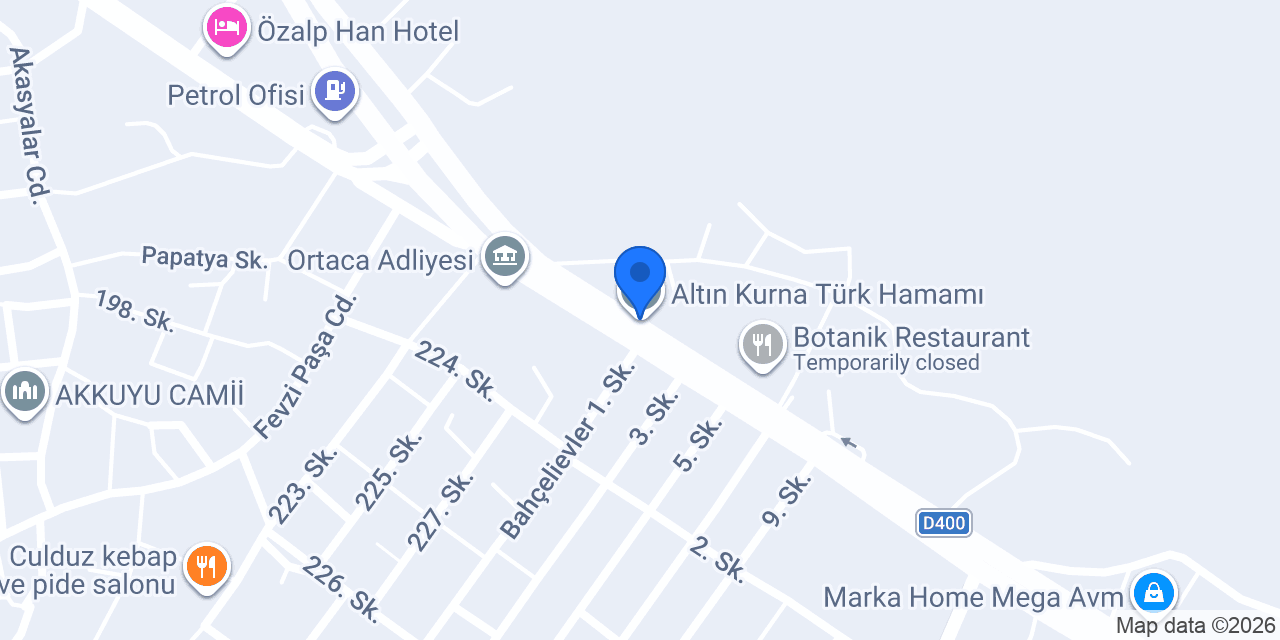 Altın Kurna Türk Hamamı konumu