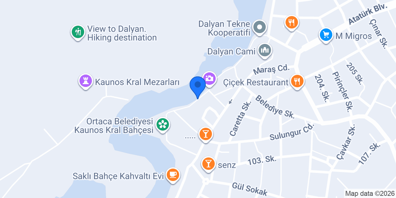 Blue Tornado Boat Dalyan Tekne konumu