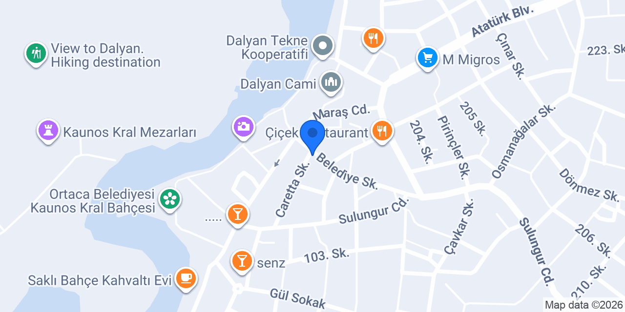 dalyan tattoo & piercing studio konumu
