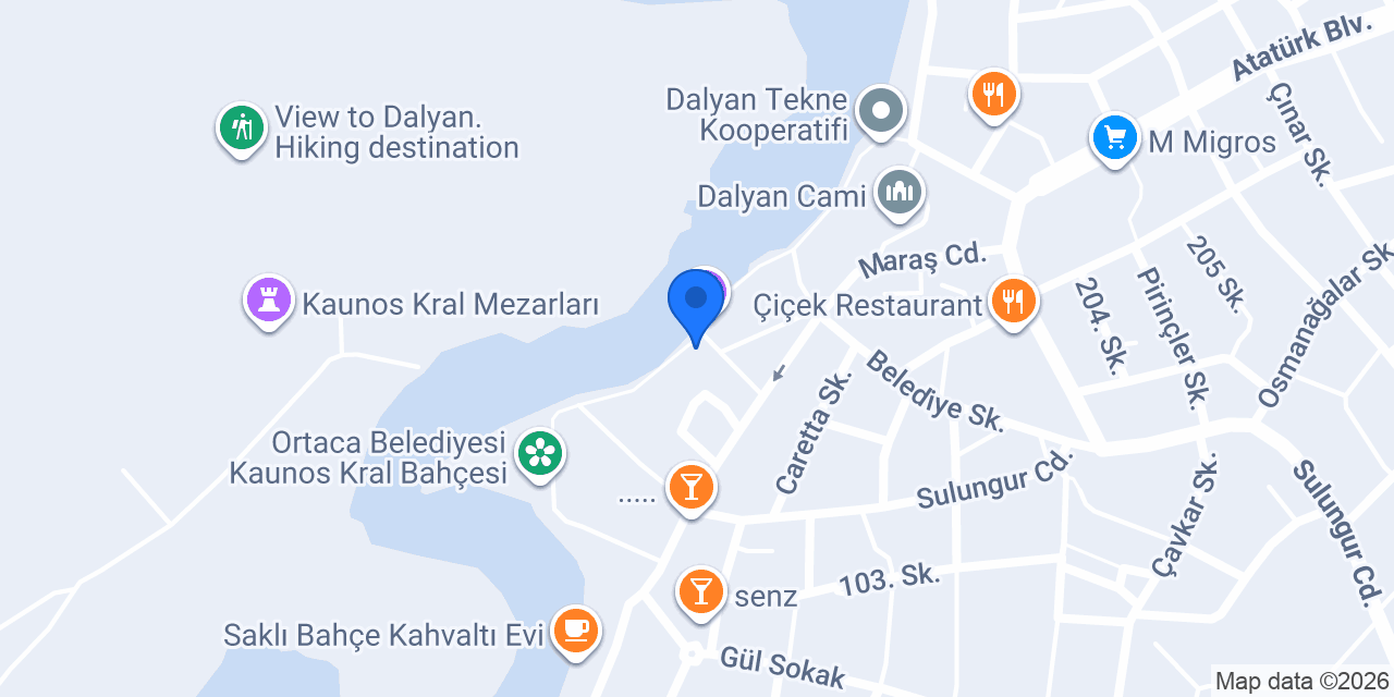 Ceyhan Restaurant Dalyan konumu