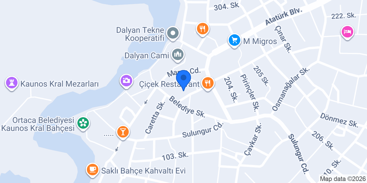 Dalyan Züccaciye konumu