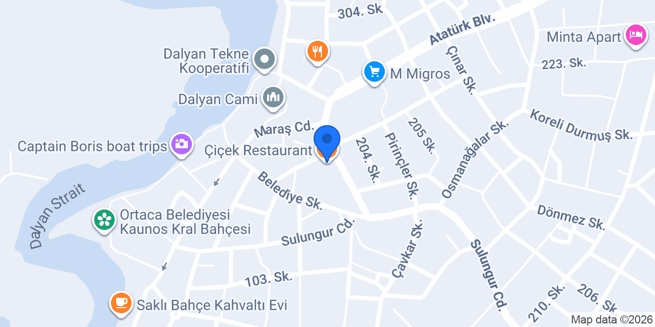 Çiçek Restaurant konumu
