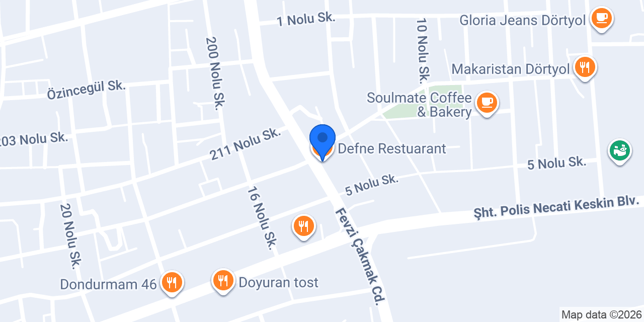 Defne Restuarant konumu