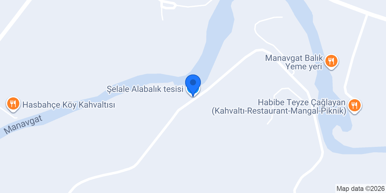Şelale Alabalık tesisi konumu