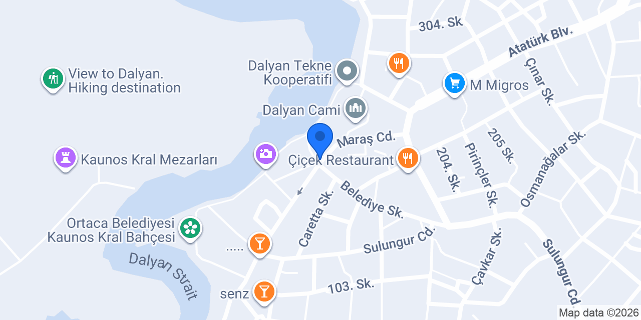 Dalyan Taksi konumu