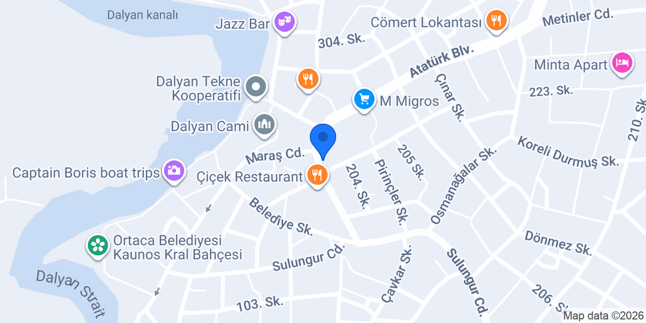 Oben Et Piliç konumu