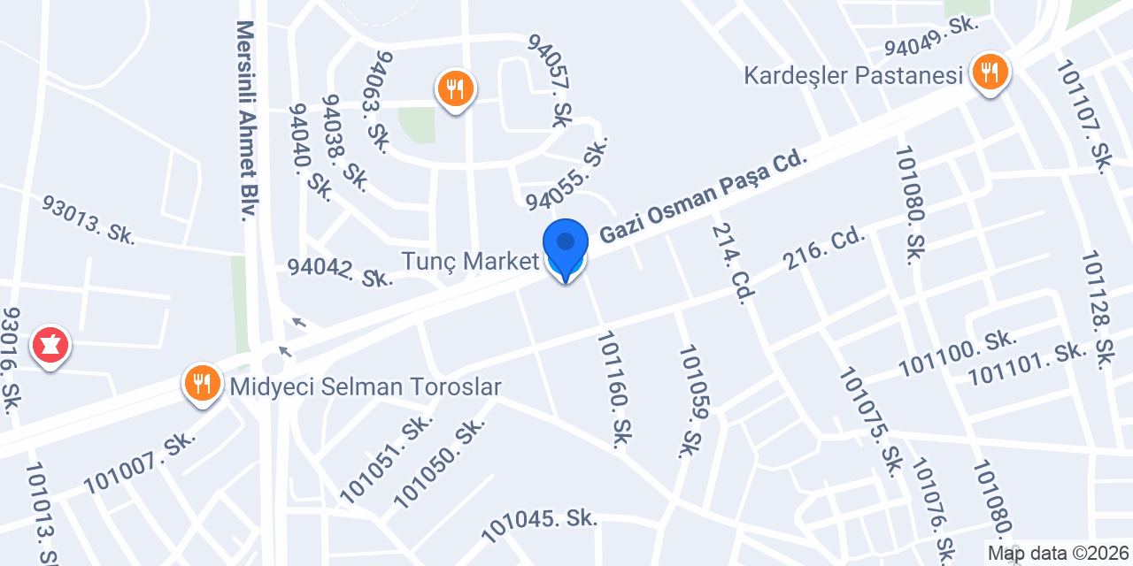 Tunç Market konumu