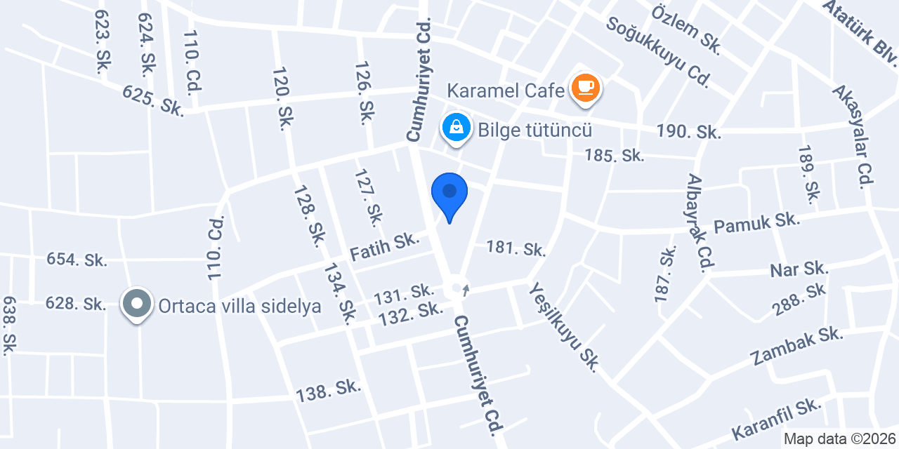 Ortaca Büfe konumu