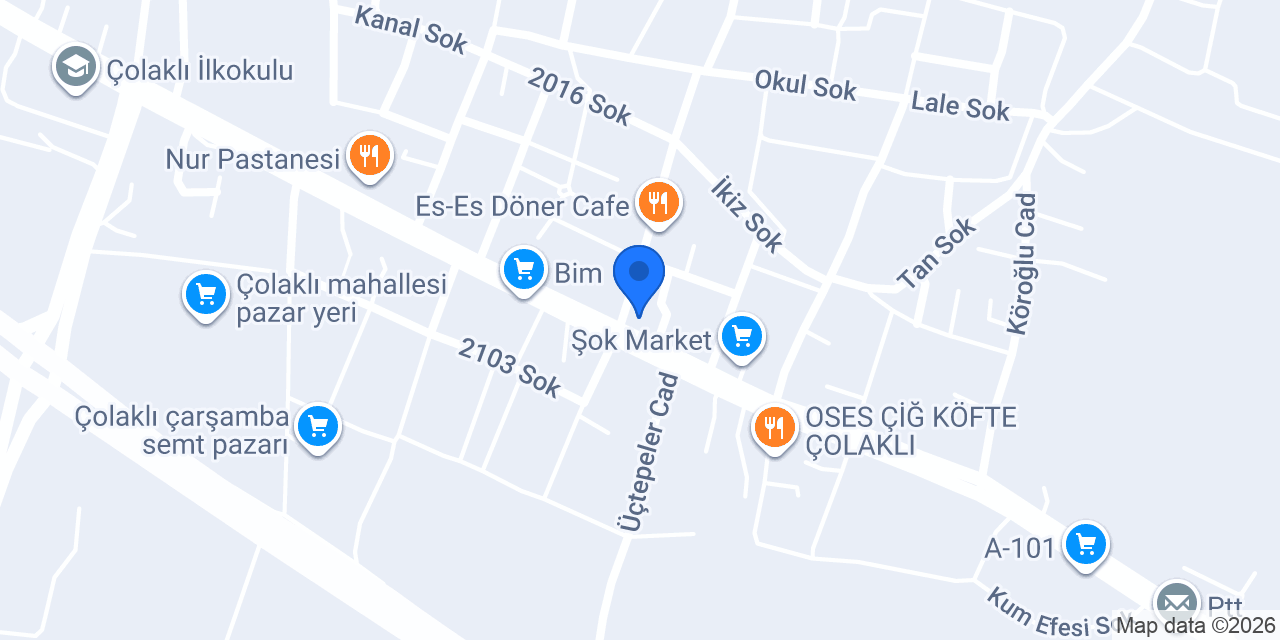 Çolaklı Fırın Cafe Restaurant konumu