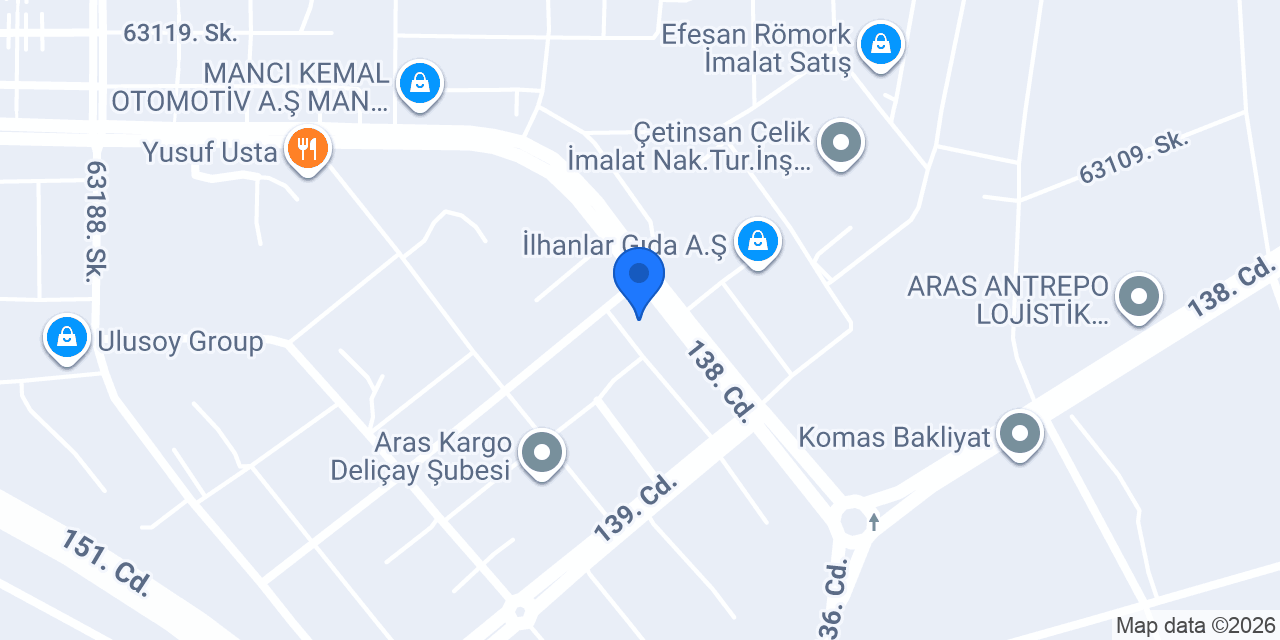 Kavalcıoğlu Otomotiv konumu