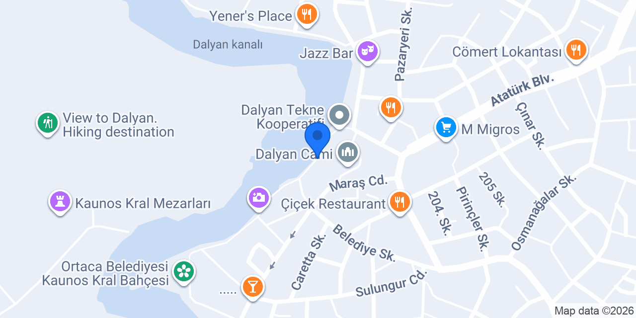 DEJAVU BOAT DALYAN TEKNE TURU konumu