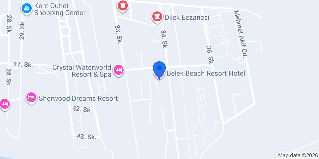 Belek Beach Resort Hotel konumu