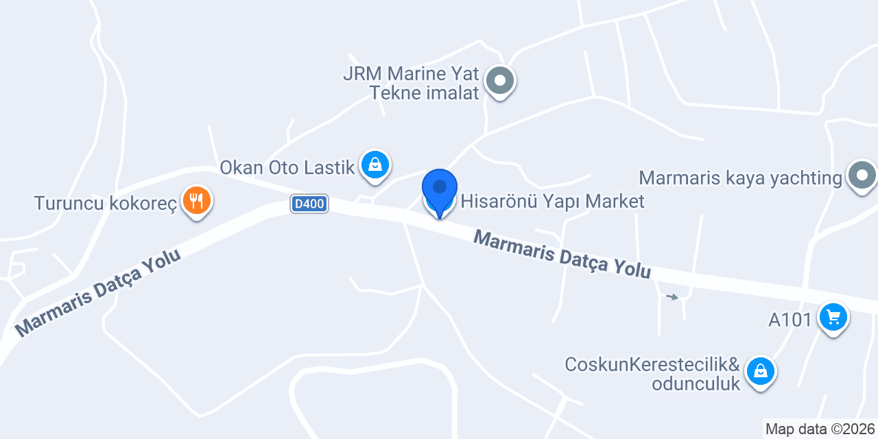 Hisarönü Yapı Market konumu