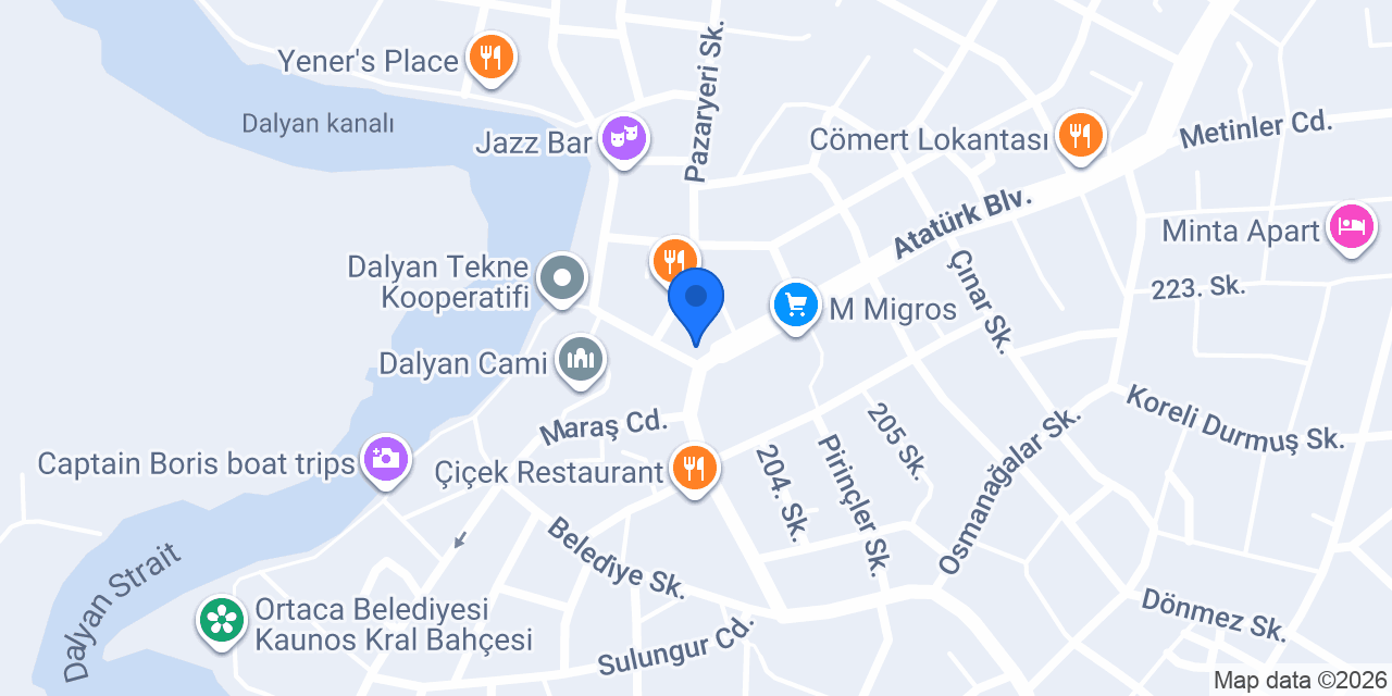 Dalyan Delta Emlak konumu