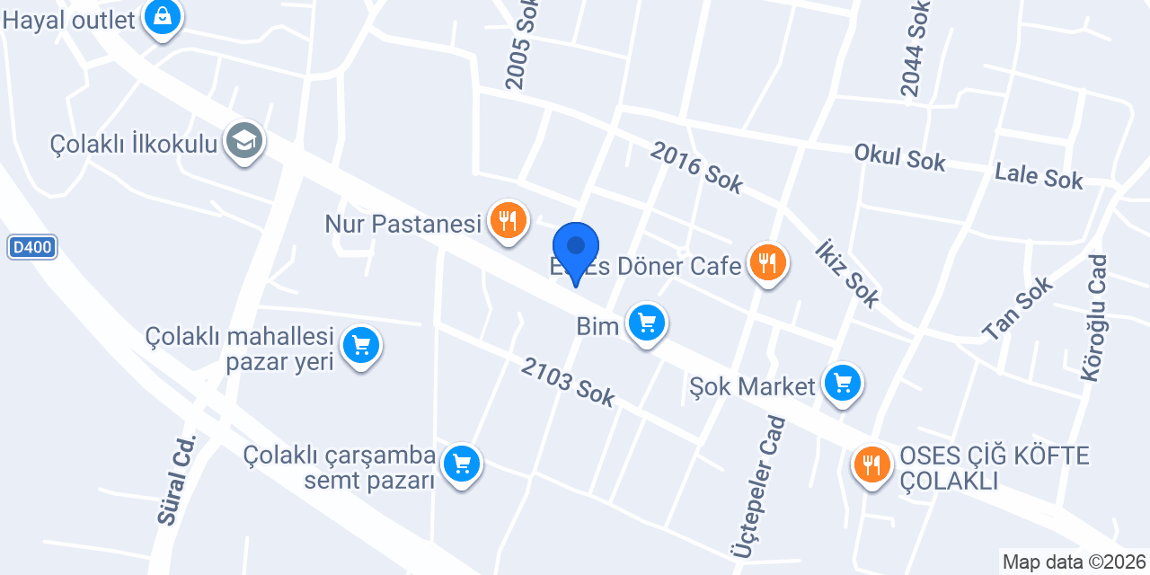 Çolaklı Döner konumu