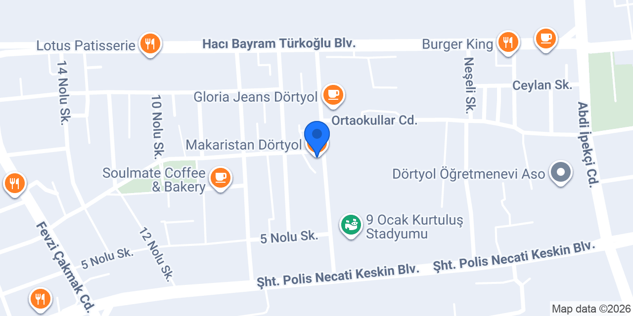Makaristan Dörtyol konumu