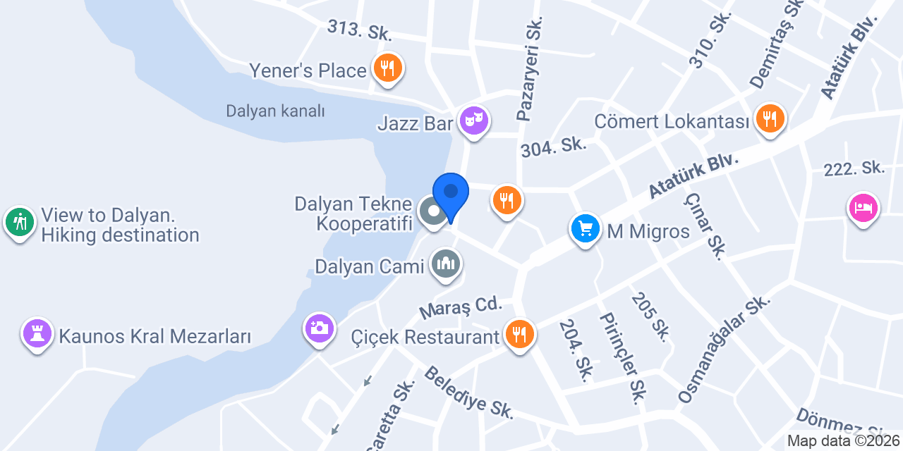 KORDON KAUNOS TAKSİ konumu
