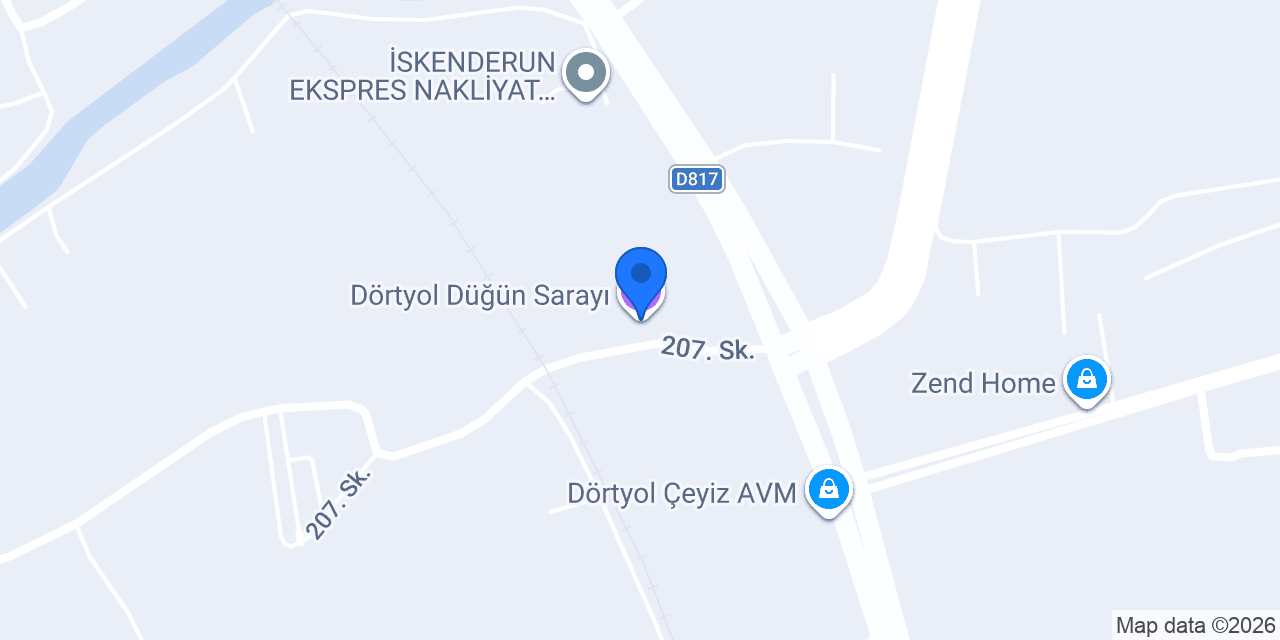 Dörtyol Düğün Sarayı konumu