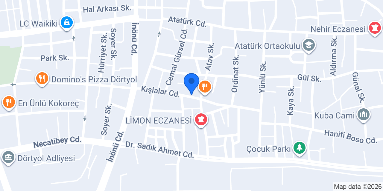 ÜNAL BOBİNAJ DÖRTYOL konumu