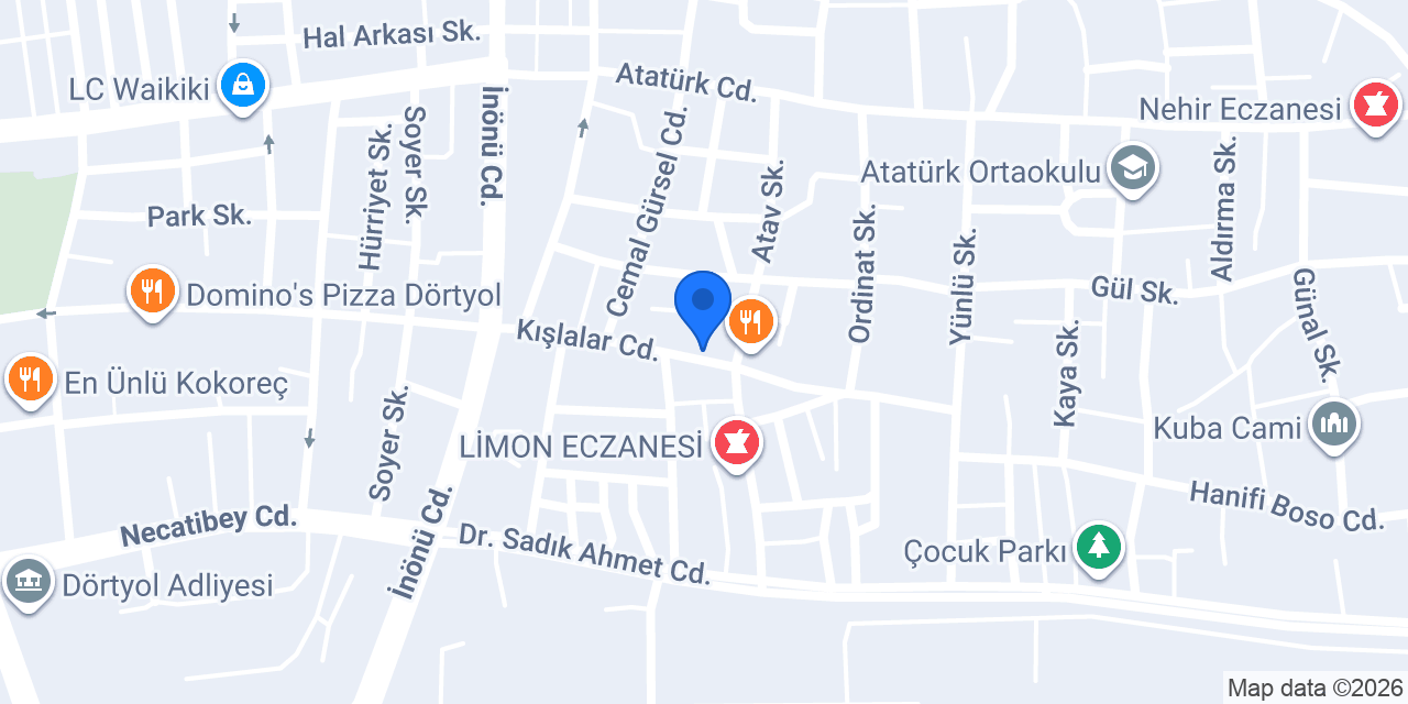 Beyza Pide ve Lahmacun Fırını konumu