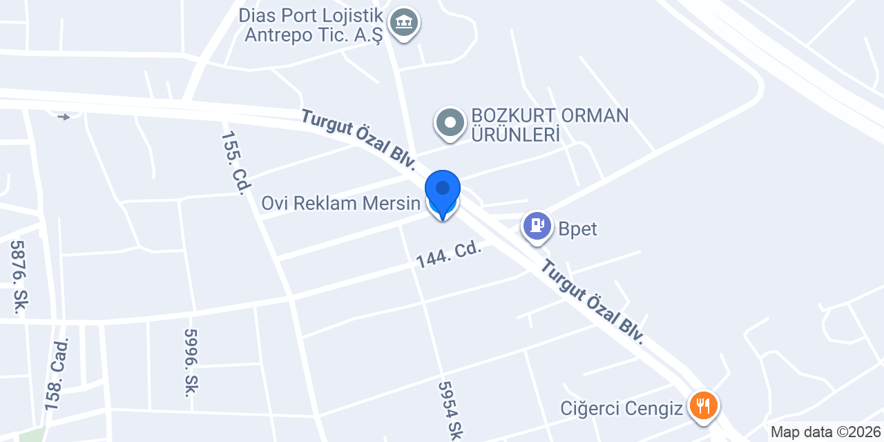 Ovi Reklam Mersin konumu